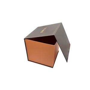 Recycled Small Cube Custom Printing Magnetic Closure Retail Gift Box for Candle Box Packaging Luxury