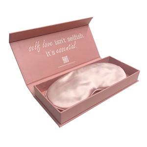 Wholesale customized Pink paper box eye mask packaging pillowcase box magnetic closure rigid gift box