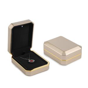 wholesale LED High quality ring Necklace bracelet jewelry box portable travel Jewelry packing box