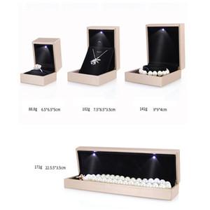 Hight Quality Large With Lights Ring Led Blue Boxes Jewelry Box Light