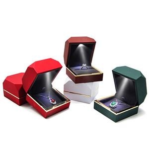 Hight Quality Bracelet With Jewelry Boxes Luxury Heart Led Ring Box For Wedding Light