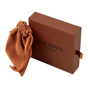 wholesale fancy brown jewelry box custom eco friendly paper brown jewelry packaging box with logo