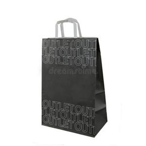 Custom Printed Recyclable Paperbag Shopping Package Clothing Paper Bag Takeaway Shopping Brown Kraft Gift Paper Bag With Handle