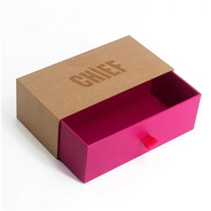 Custom Logo Rigid Cardboard Paper Cosmetic Gift Packaging Sliding Out Drawer Box