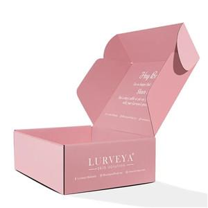 new arrival pink color customized size corrugated  mailer paper gift box