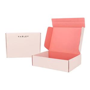 Custom Logo Cardboard Cartons Shipping Mailer Box Pink Cosmetic Set Cosmetics Mailing Skin Care Corrugated Packaging Boxes