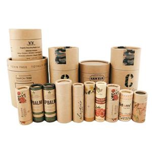 Customized food grade paper packaging in round kraft paper tube with creative design