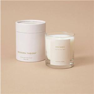 Custom Eco Friendly Luxury Scented Candle Jar Packaging Box Recyclable Silver Gold Foil Paper tube Candle Packaging