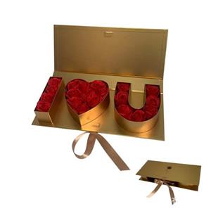 Gift box I love you square flower foam heart-shaped flower box gift Custom Gun Oem Customized