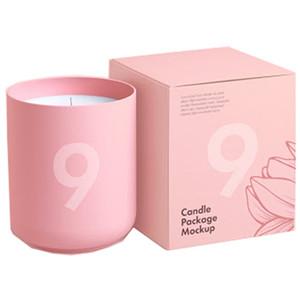 Custom Paper Cheap Candle Jar Holder Folding Kraft Gift Box Packaging Luxury Candle Box