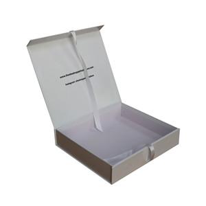 A4 deep size marble color stock magnetic folding rigid gift box with ribbon