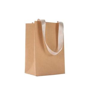 Custom paper bag recycled brown paper bag with logo printed