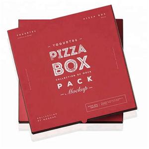 Custom Logo Red Pizza Carton Baking Boxes Cardboard Box Packaging For Food