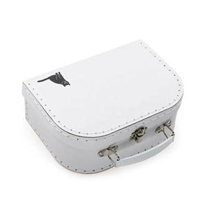 Custom high quality luxury paper board suitcase packaging box children white cardboard suitcase gift box