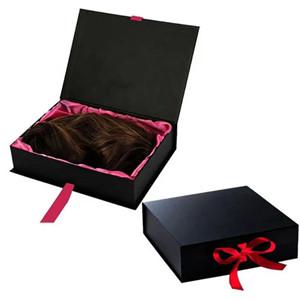 Custom Luxury Paper Weave Packaging Box Boxes Wig,Hair Extension Package Box for Hair with Logo