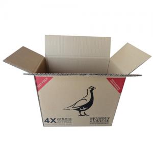 Custom Printing Empty 3 layer kraft Cardboard Moving Shipping Packaging Corrugated Carton Box