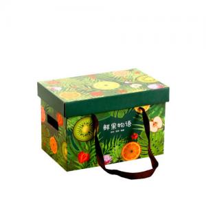 New Products Recyclable Eco Friendly Material Fruit Packing Box With Ribbon