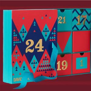 24 advent calendar cardboard box hot stamping foils magnet packaging box with ribbon