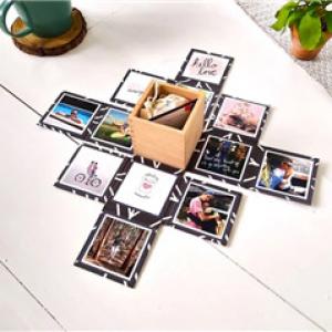 DIY Explosion Box Creative DIY Handmade Surprise Explosion Gift Box Photo Album Gift Box for Birthday