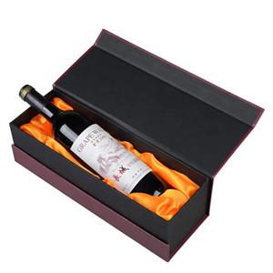 Luxury Cardboard Glass Bottle Presentation Box Packaging Gift Box Gift Red Wine Boxes