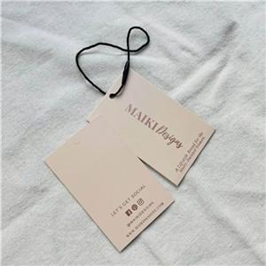 Customized Luxury White Special Paper Shirt Clothes Shoes Hang Garment Label Tags With String