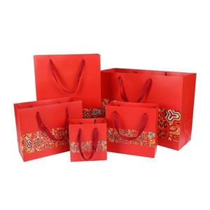 Competitive Price Elegant Custom Brand Logo Luxury Boutique Shopping White Shopping Paper Gift Bags With Ribbon Handles