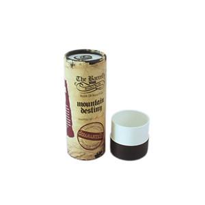 Custom Round Cardboard Food Grade Airtight Canister Paper Tube for red wine Packaging