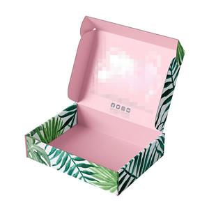 Custom Logo Cardboard Cartons Shipping Mailer Box Pink Cosmetic Set Cosmetics Mailing Skin Care Corrugated Packaging Boxes