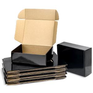 Black custom printing corrugated kraft cardboard paper carton box for shipping 